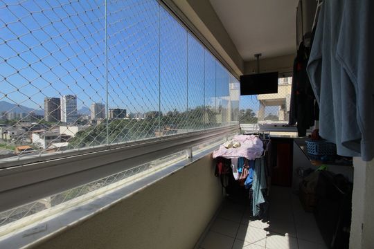 Sala - Varanda de apartamento à venda com 2 quartos, 65m² em Curicica, Rio de Janeiro