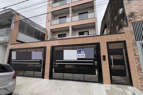 Fachada com placa grande de apartamento para alugar com 1 quarto, 30m² em Jardim Ottawa, Guarulhos