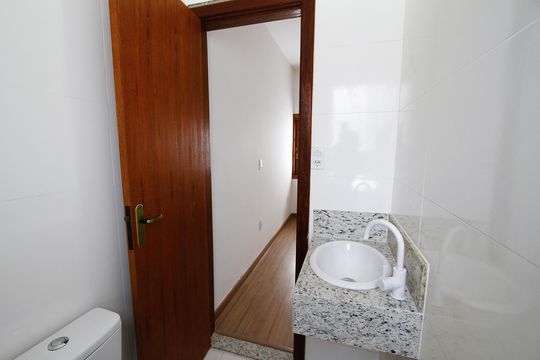 Banheiro da Suíte de casa de condomínio à venda com 2 quartos, 157m² em Salgado Filho, Belo Horizonte