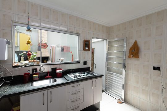Cozinha - Armários de casa de condomínio à venda com 2 quartos, 70m² em Vila Nova Mazzei, São Paulo