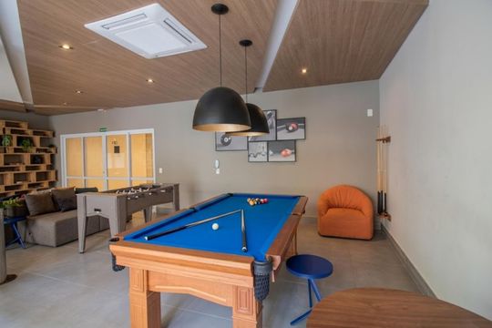 Área comum de apartamento à venda com 1 quarto, 47m² em Campo Belo, São Paulo