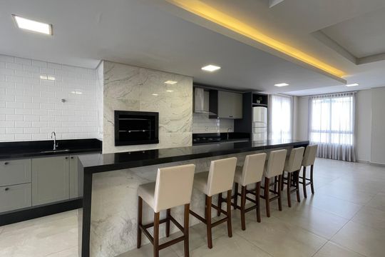 Área comum - Salão de festas de apartamento para alugar com 2 quartos, 54m² em Pedra Branca, Palhoça