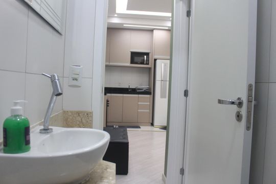 Banheiro de apartamento para alugar com 2 quartos, 37m² em Santa Maria, São Caetano do Sul
