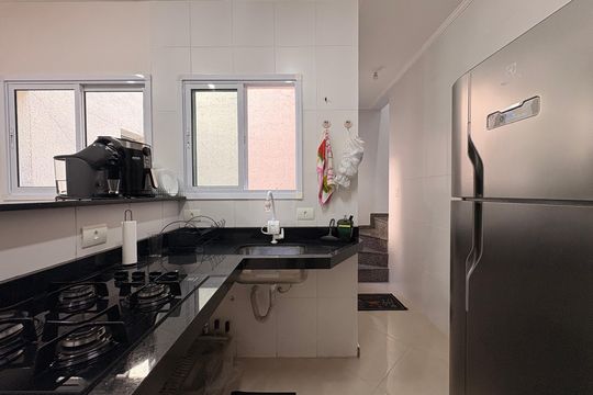 Cozinha de apartamento à venda com 2 quartos, 74m² em Vila Junqueira, Santo André