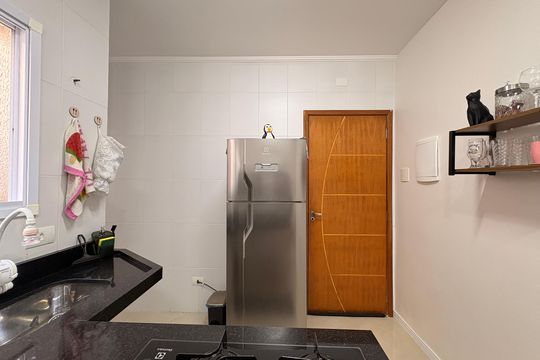 Cozinha de apartamento à venda com 2 quartos, 74m² em Vila Junqueira, Santo André