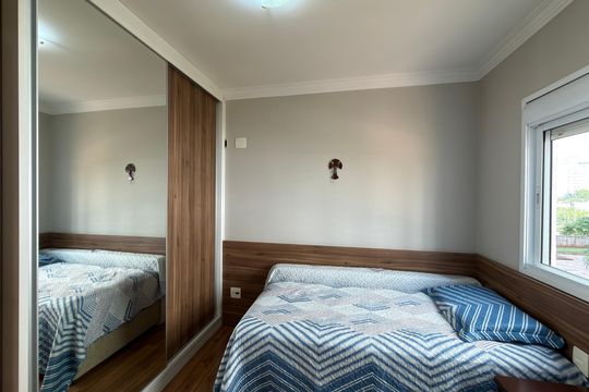 Suíte 2 de apartamento à venda com 2 quartos, 91m² em Vila Lusitania, São Bernardo do Campo