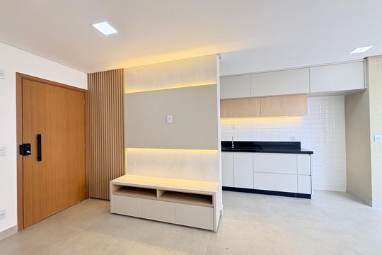 Sala de apartamento para alugar com 3 quartos, 80m² em Setor Marista, Goiânia