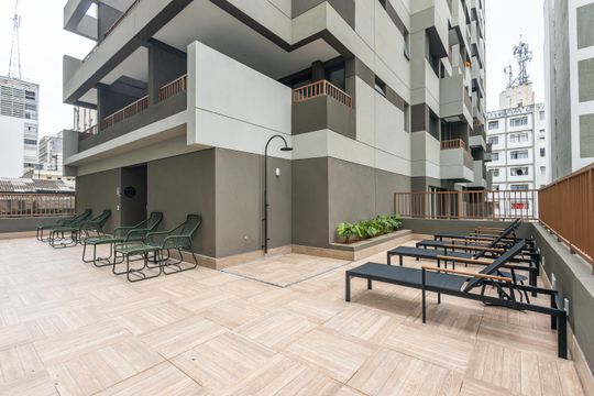Piscina de kitnet/studio à venda com 1 quarto, 22m² em Jardim Paulista, São Paulo