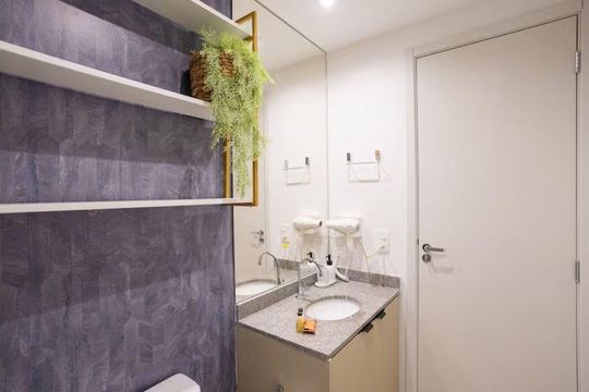 Banheiro de apartamento à venda com 2 quartos, 36m² em Moema, São Paulo