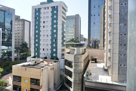 Varanda da Sala - Vista  de apartamento à venda com 3 quartos, 87m² em São Lucas, Belo Horizonte