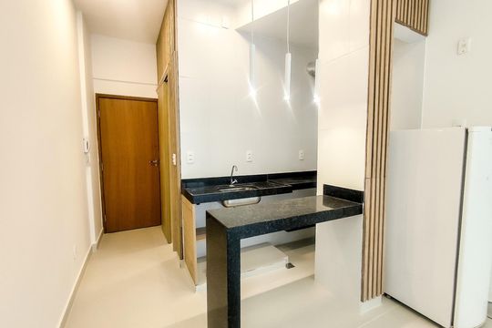 Cozinha de kitnet/studio à venda com 1 quarto, 27m² em Centro, Belo Horizonte