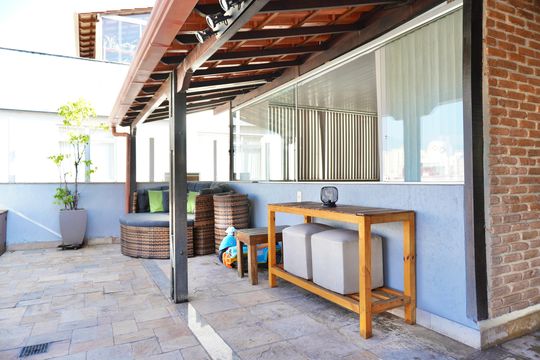 Área da Cobertura de apartamento à venda com 3 quartos, 200m² em Santa Cruz, Belo Horizonte