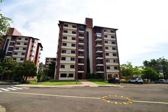Fachada do bloco de apartamento para alugar com 3 quartos, 91m² em Parque da Hipica, Campinas