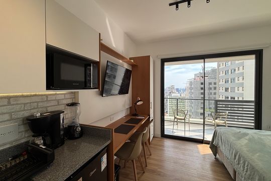Studio de kitnet/studio para alugar com 1 quarto, 25m² em Pinheiros, São Paulo