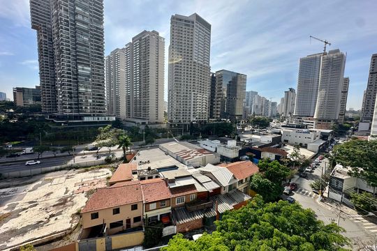 Vista do quarto de apartamento à venda com 1 quarto, 49m² em Jardim das Acacias, São Paulo