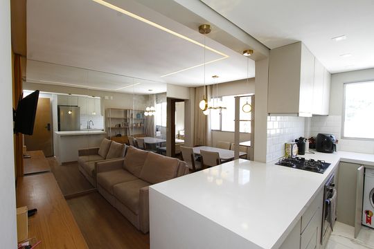 Cozinha de apartamento para alugar com 2 quartos, 46m² em João Pinheiro, Belo Horizonte