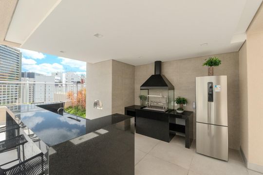 Área comum - Churrasqueira 1 de kitnet/studio à venda com 1 quarto, 25m² em Bela Vista, São Paulo