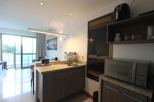 Cozinha de kitnet/studio à venda com 1 quarto, 36m² em Jacarepaguá, Rio de Janeiro