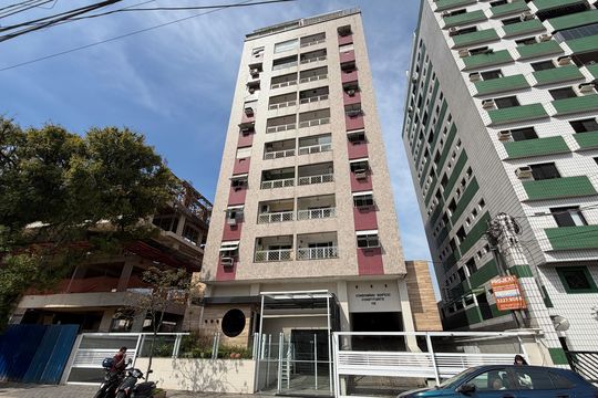 Fachada de apartamento para alugar com 1 quarto, 50m² em Campo Grande, Santos