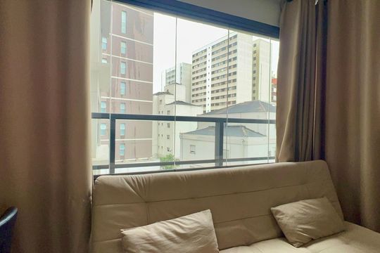 Varanda de kitnet/studio para alugar com 1 quarto, 24m² em Perdizes, São Paulo