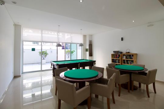 Área comum - Jogos de apartamento para alugar com 1 quarto, 32m² em Centro, Curitiba