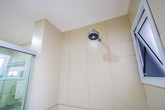 Banheiro do quarto 1 de apartamento à venda com 3 quartos, 124m² em Jardim, Santo André