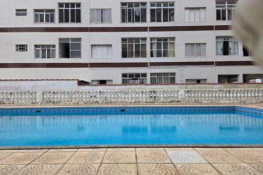 Área comum - Piscina de apartamento para alugar com 2 quartos, 80m² em Nova Mirim, Praia Grande