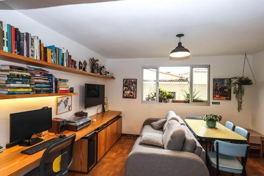 Sala de apartamento à venda com 2 quartos, 54m² em Mirandópolis, São Paulo