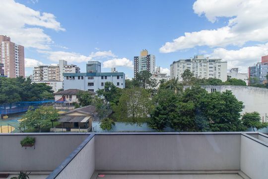 Varanda de kitnet/studio à venda com 1 quarto, 44m² em Menino Deus, Porto Alegre