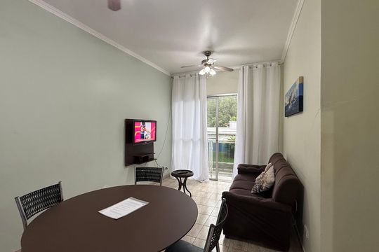 Sala de apartamento para alugar com 3 quartos, 72m² em Jardim Tejereba, Guarujá