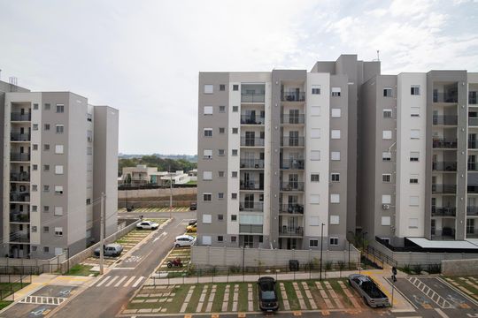 Varanda - Vista de apartamento à venda com 2 quartos, 50m² em Jardim de Mônaco, Hortolândia