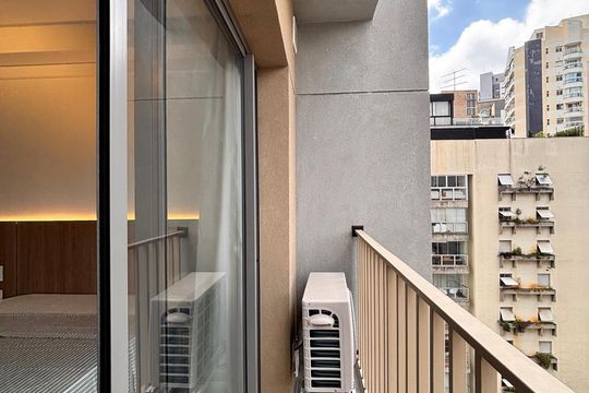 Varanda de kitnet/studio para alugar com 1 quarto, 24m² em Vila Olímpia, São Paulo