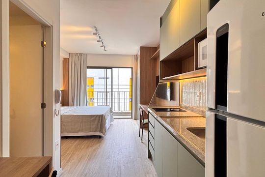 Studio de kitnet/studio para alugar com 1 quarto, 24m² em Vila Olímpia, São Paulo