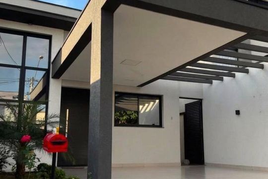 Fachada de casa de condomínio à venda com 3 quartos, 105m² em Jardins do Império, Indaiatuba
