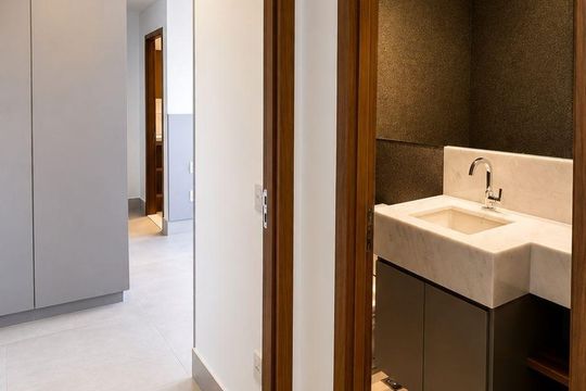 Lavabo de apartamento à venda com 2 quartos, 72m² em Setor Marista, Goiânia