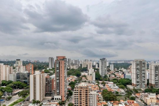 Vista Piscina  de apartamento para alugar com 1 quarto, 35m² em Santo Amaro, São Paulo