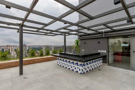 Bar Piscina  de apartamento para alugar com 1 quarto, 35m² em Santo Amaro, São Paulo