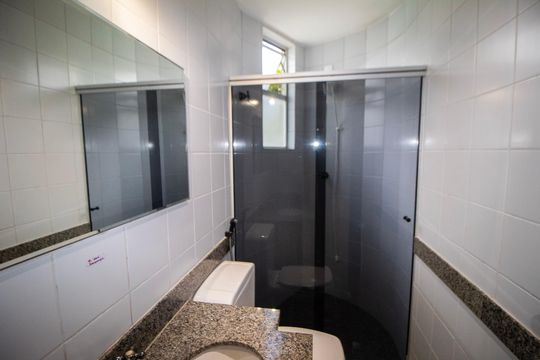 Banheiro Social de apartamento à venda com 3 quartos, 105m² em Buritis, Belo Horizonte