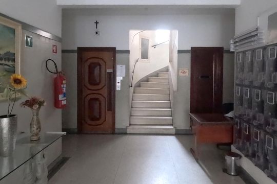 Área Comum - Haçe de Entrada de apartamento para alugar com 1 quarto, 40m² em Gonzaga, Santos