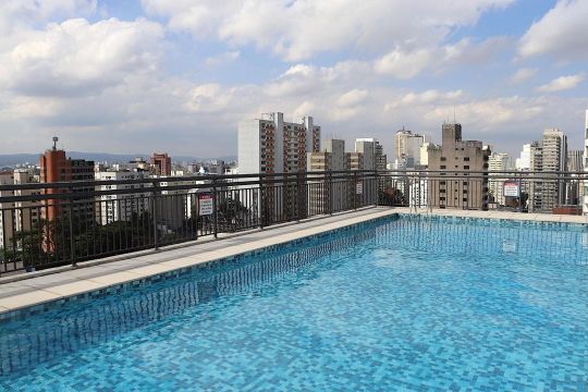Piscina de apartamento à venda com 1 quarto, 38m² em Cerqueira César, São Paulo