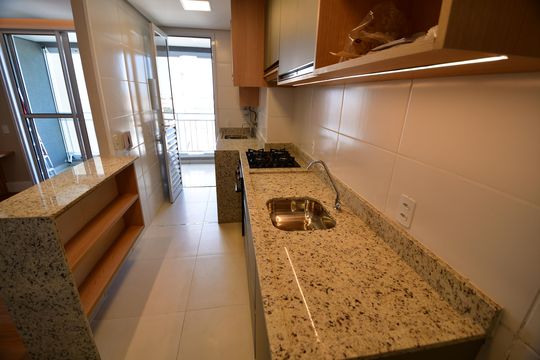 Cozinha de apartamento para alugar com 2 quartos, 60m² em Loteamento Residencial Vila Bella Dom Pedro, Campinas