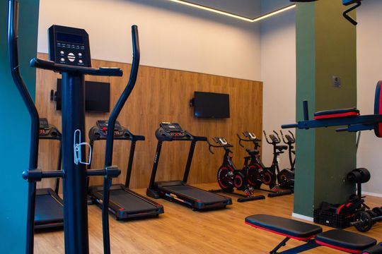 Área Comum - Academia de kitnet/studio para alugar com 1 quarto, 23m² em Cidade Monções, São Paulo