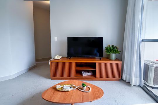 Sala de apartamento para alugar com 1 quarto, 42m² em Paraíso, São Paulo