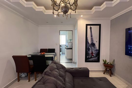 Sala de apartamento para alugar com 2 quartos, 52m² em Arvoredo, Contagem