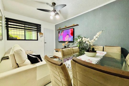 Sala de apartamento à venda com 2 quartos, 50m² em Residencial Morada dos Lagos, Barueri