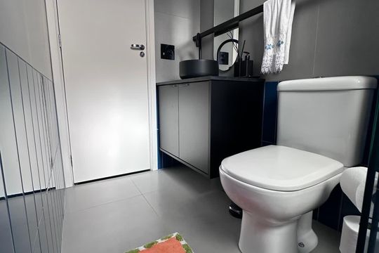 Banheiro 1 de apartamento à venda com 3 quartos, 80m² em Balneário Tropical, Paulínia