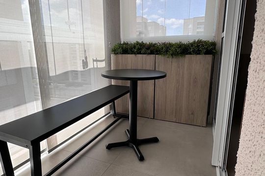 Varanda de apartamento à venda com 3 quartos, 80m² em Balneário Tropical, Paulínia
