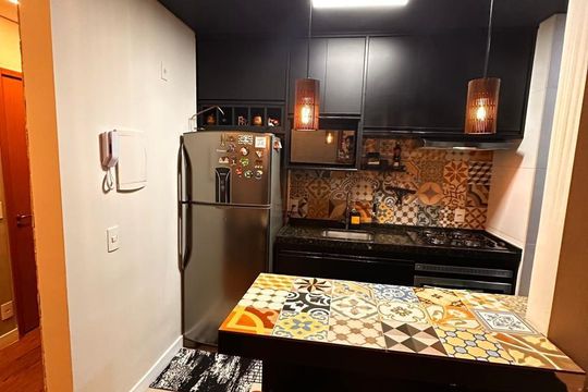Cozinha de apartamento à venda com 2 quartos, 46m² em Cidade Nova, Jundiaí