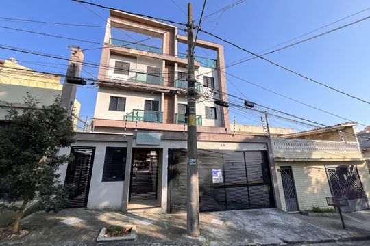 Fachada + plaquinha de apartamento à venda com 2 quartos, 53m² em Campestre, São Caetano do Sul