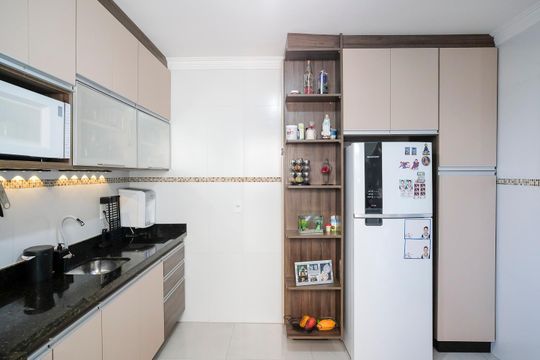 Cozinha de apartamento à venda com 2 quartos, 53m² em Campestre, São Caetano do Sul